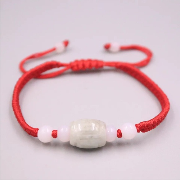 💖 Jade Macrame Bracelet 7”-8” adjustable NEW - Picture 1 of 4